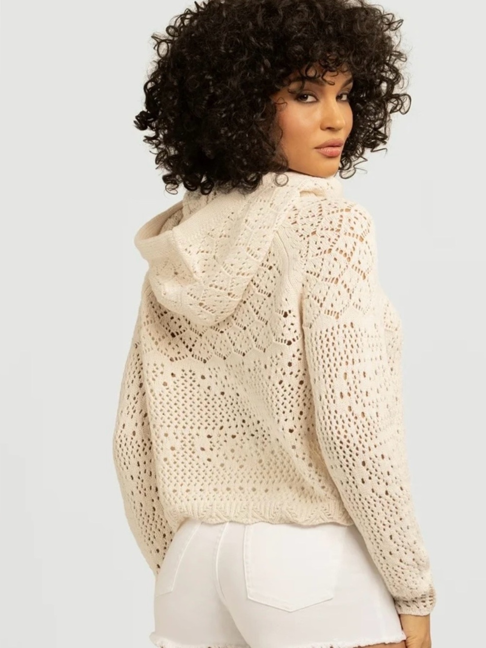 New Jessica Simpson Light Heavyweight  long sleeve knit Hoodie Sweater Sz. S